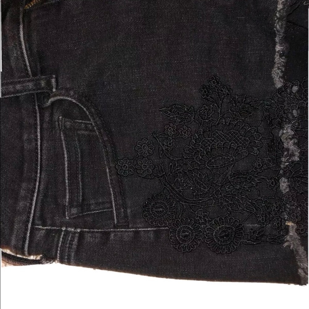 American Eagle Outfitters Black HiRise DenimShorts